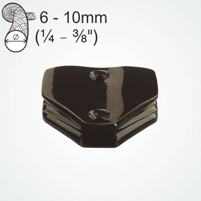 ClamCleat® Nylon Noir Double Horizontal ø6 à 10mm