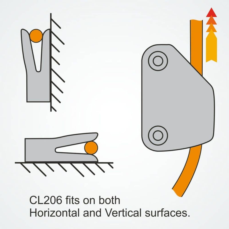 Chargez l&#39;image dans la visionneuse de la galerie, ClamCleat® Nylon Noir Horizontal Tribord ø6 à 10mm
