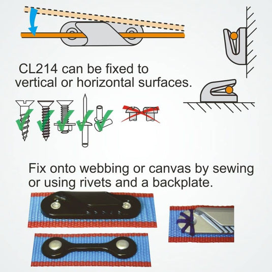 ClamCleat® Nylon Latéral Babord ø2 à 5mm