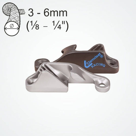 ClamCleat® Alu Ouvert Tribord ø3 à 6mm