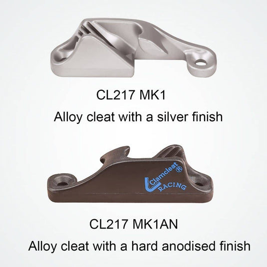 Clam-Cleat open Alu starboard