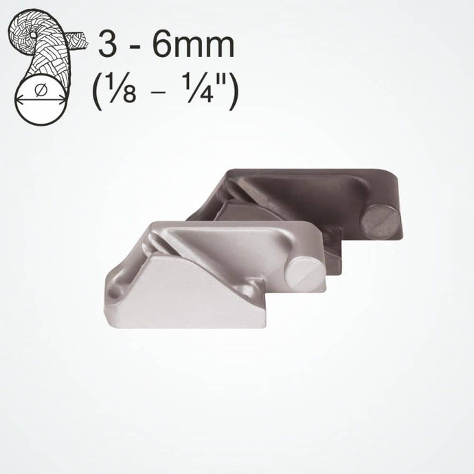 ClamCleat® Alu Ouvert Tribord court ø3 à 6mm