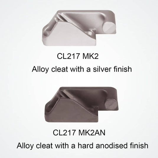 Clam-Cleat open short Alu starboard