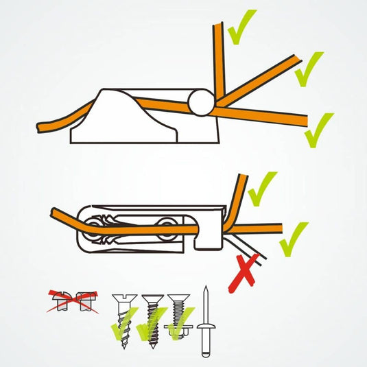 Clam-Cleat open short Alu starboard