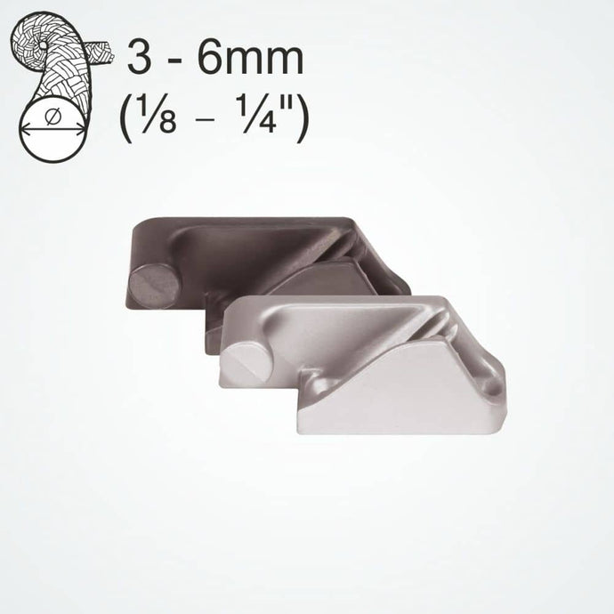 ClamCleat® Alu Ouvert Babord court ø3 à 6mm