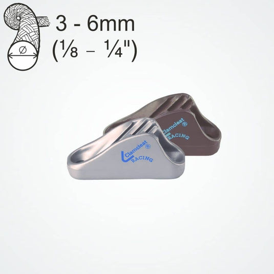 Clam-Cleat mini Aluminum CL222 - Gray