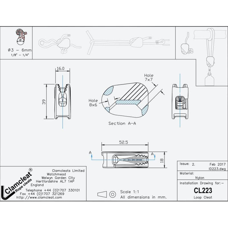 Load image into Gallery viewer, ClamCleat® Boucle d&#39;Accroche
