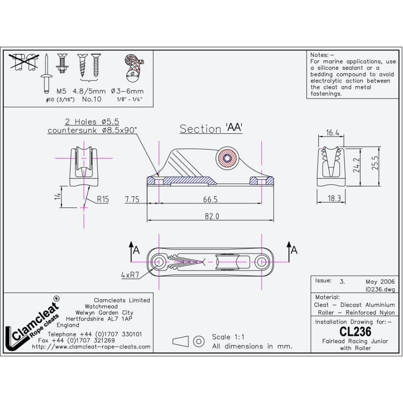 Chargez l&#39;image dans la visionneuse de la galerie, ClamCleat® Alu Junior Racing Mk1 avec Réa haut ø3 à 6mm
