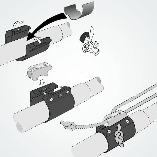 ClamCleat® Wishbone Aluminium ø6mm