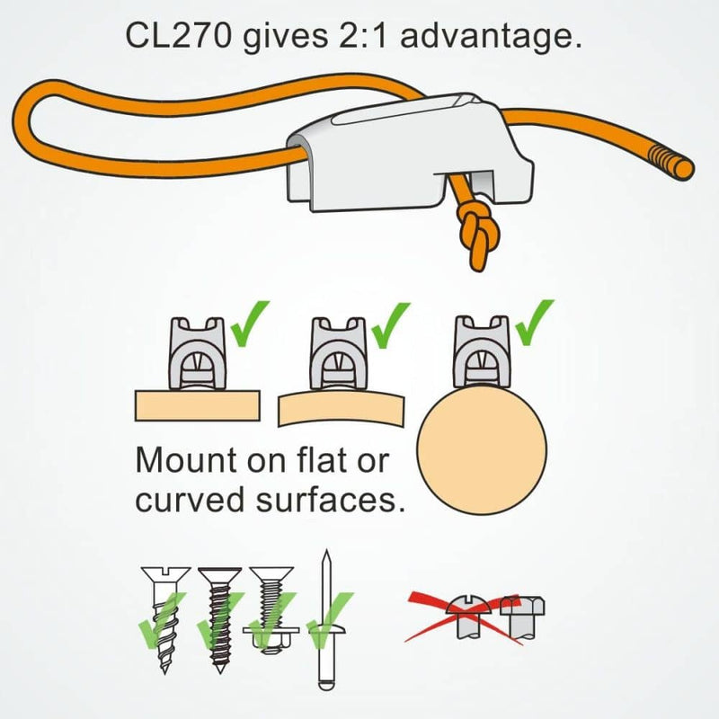 Chargez l&#39;image dans la visionneuse de la galerie, ClamCleat® Alu Micro Racing à ringot ø1 à 4mm
