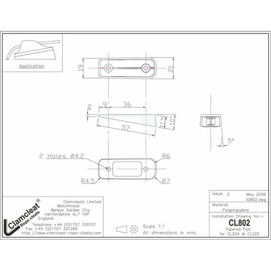 Wedge for Clam-Cleat mini