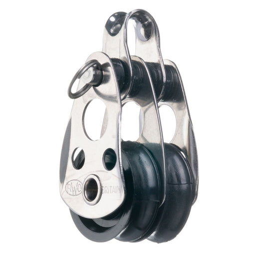 Double stainless steel pulley + 25mm shackle