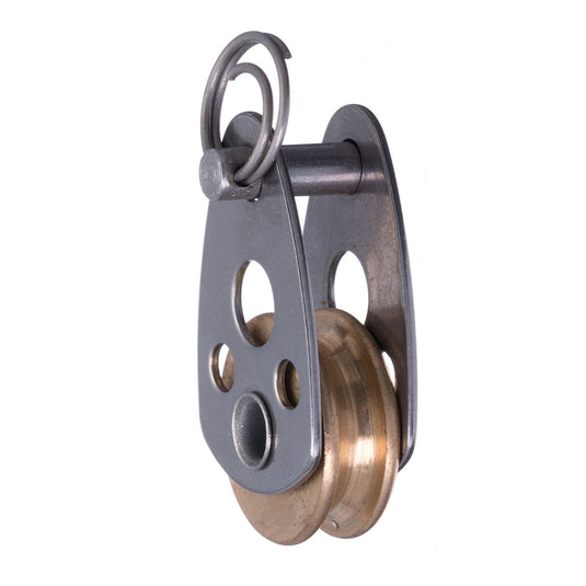 Micro-pulley single sheave bronze 17mm