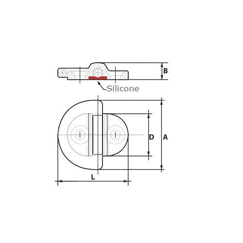 Cadène Articulée inox 2 points de fixation ø6mm