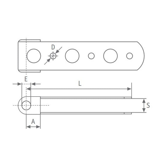 Dinghy femelot Ø5mm - 12X75mm