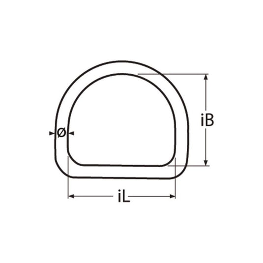 D-Ring Edelstahl A4 ø4mm 18-20mm