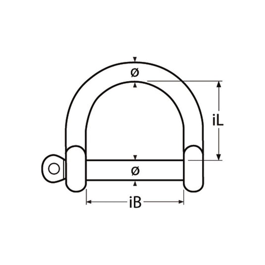 Breiter Schäkel ø5mm 21*35mm