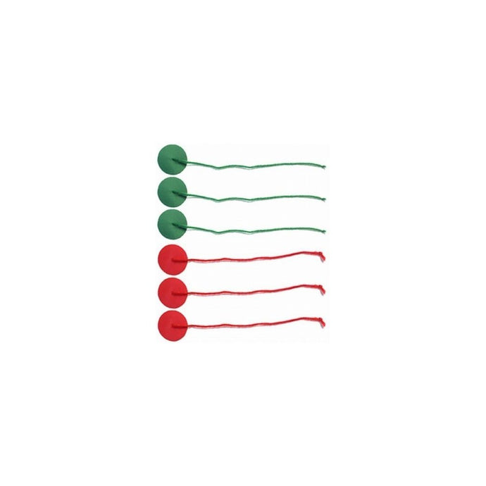 Penons Laines avec insigna rouge/vert - 8 paires