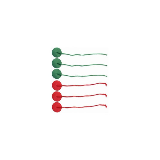 Penons Laines avec insigna rouge/vert - 8 paires