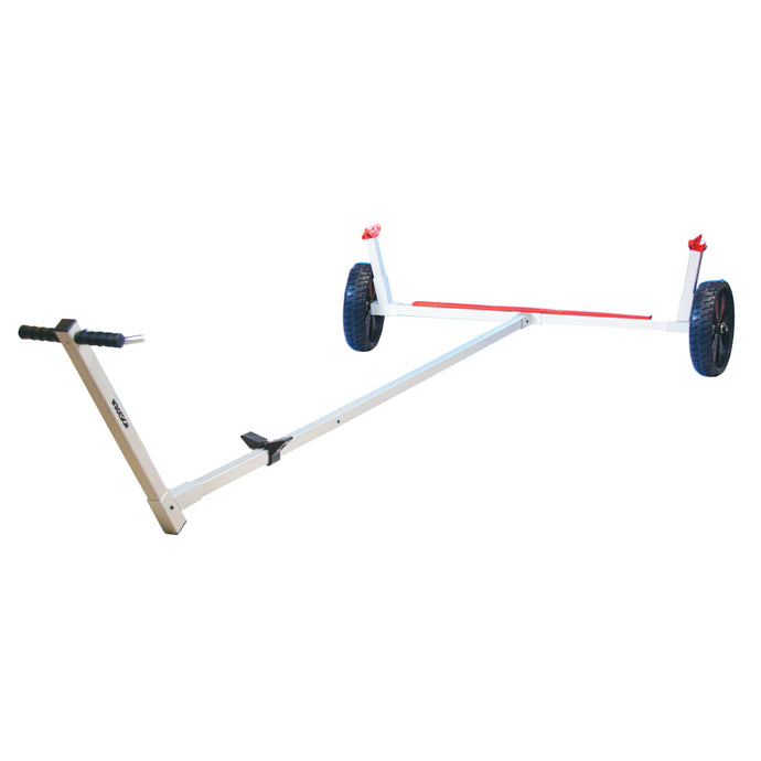 Dismountable launching trolley with two-part drawbar for Laser®