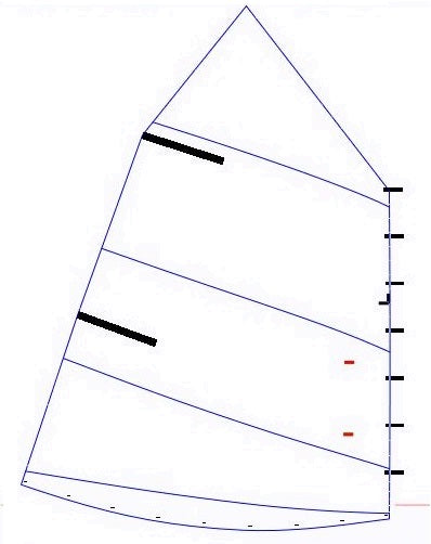 Voile Optimist à oeilets 170gr