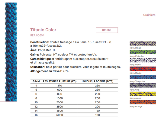 Drisse Polyester Titanic Color