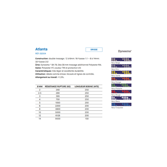 Drisse/Ecoute Dyneema Atlanta