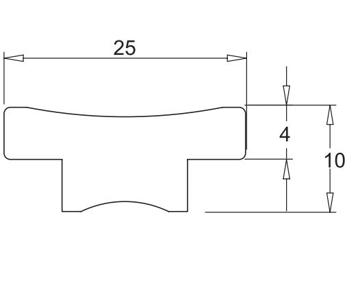 Embout de Rail HOLT 25mm