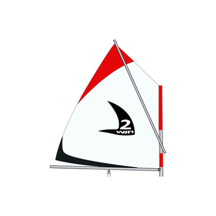 Voile adaptable Optimist fourreau Dacron 210g - Blanc